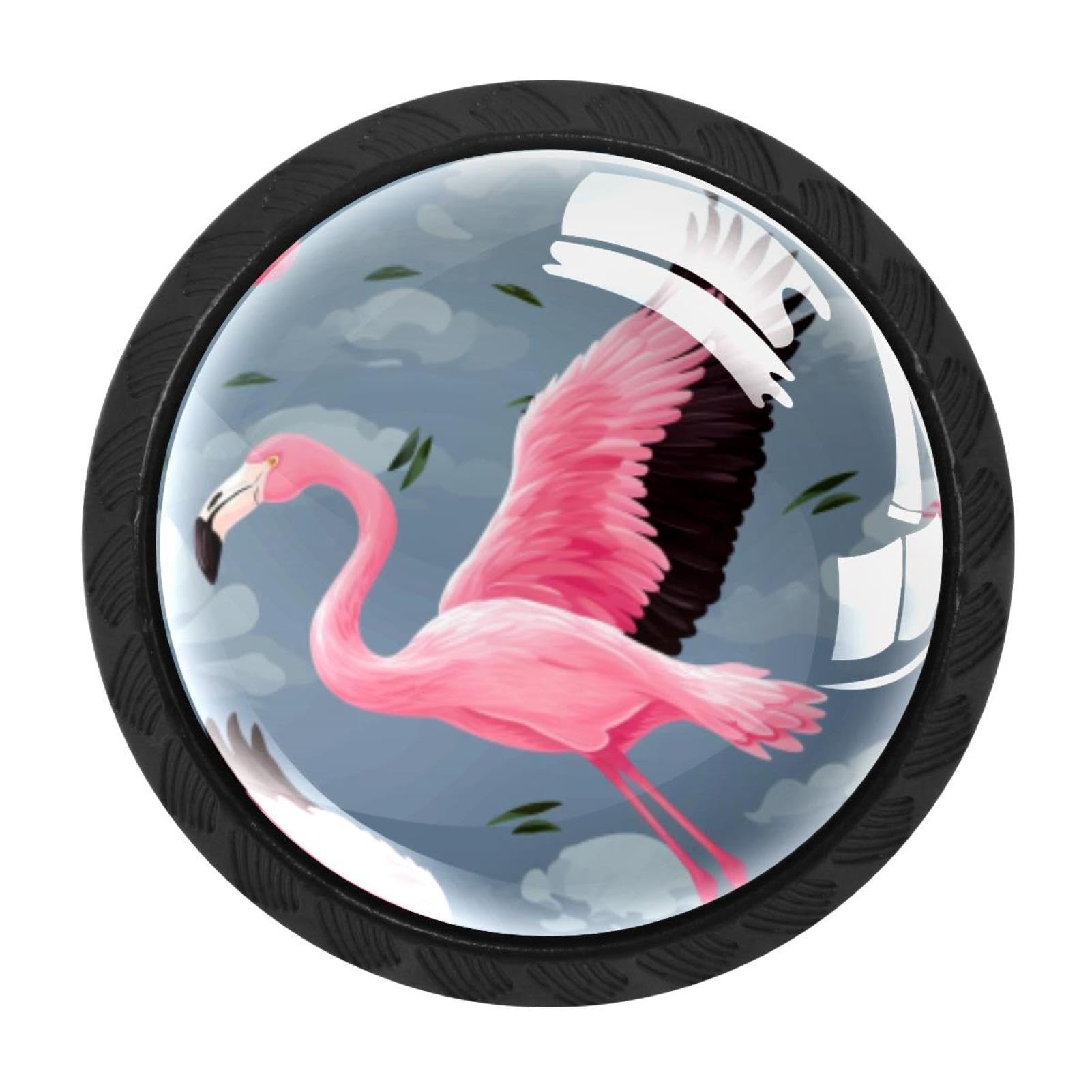 Chenzzzz Multicolored 08 4 Pieces Kitchen Cabinet Knobs Flamingo Rainforest Drawer Knobs Dresser Knobs Drawer Pulls Door Knobs Dresser Drawer Handles Knobs For Dresser Drawers