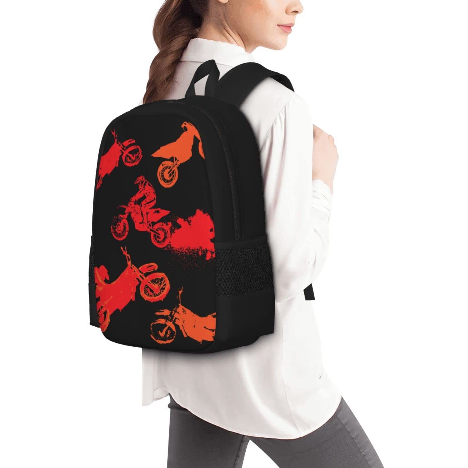 Mochila de hombro para motocross, deportiva, motocicleta, vehículo, escuela, escuela, para niños, hombres, exteriores, casual, mochila de viaje, para mujeres, hombres, adolescentes y niños,