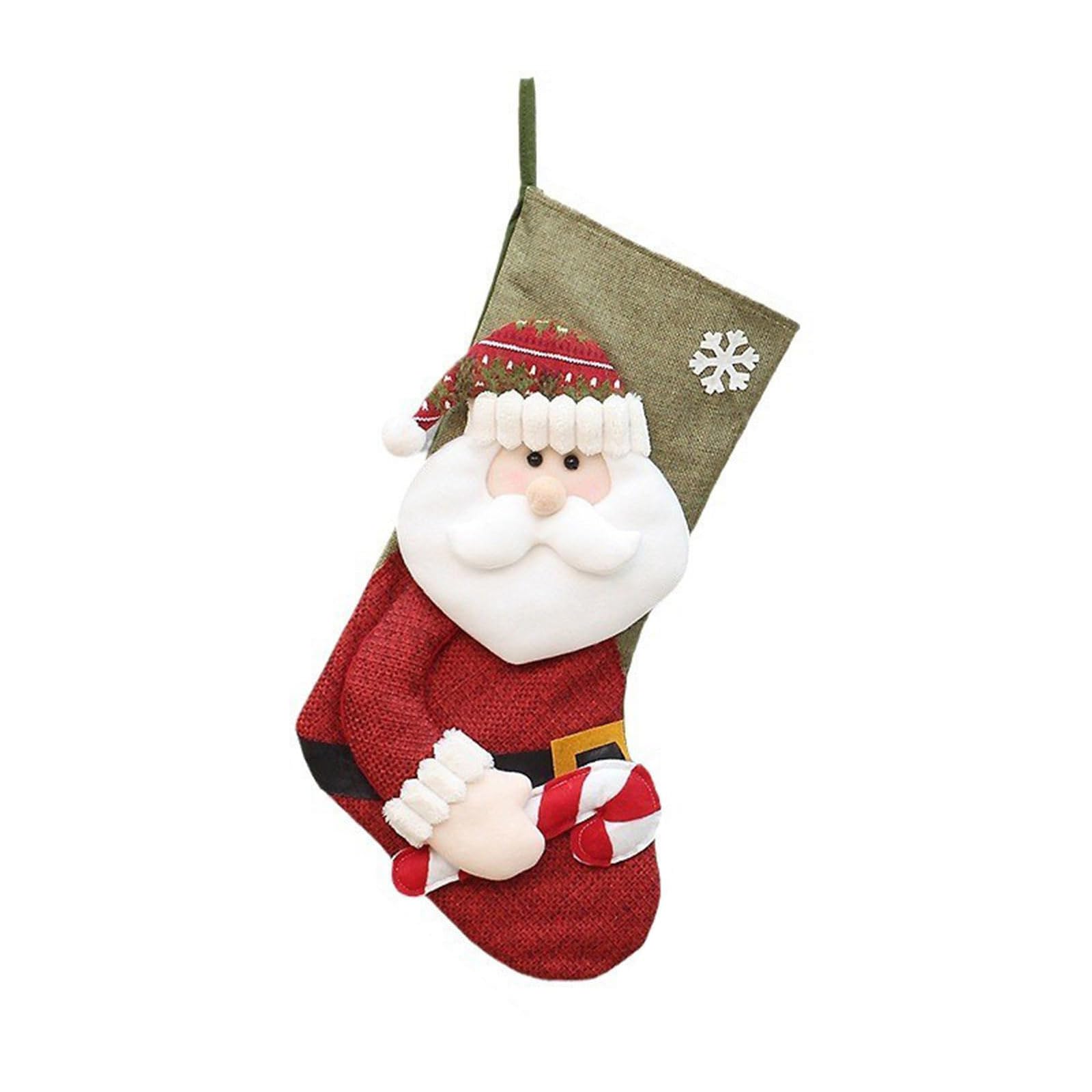 Tsophreniq Christmas Stocking Festive Home Tree Fireplaces Hanging Ornament Stockings Candy Gift Bag Hanging Candy Gift Bag Ornaments
