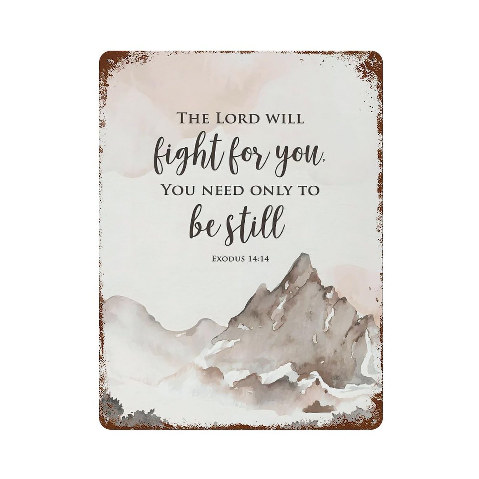 xiaoxiaoshen Bible Verse Wall Art Exodus Wall Decor Art Metal Tin Poster Modern Home Decor Art Home Bar Shop Decorations Vintage Sign 40x30cm