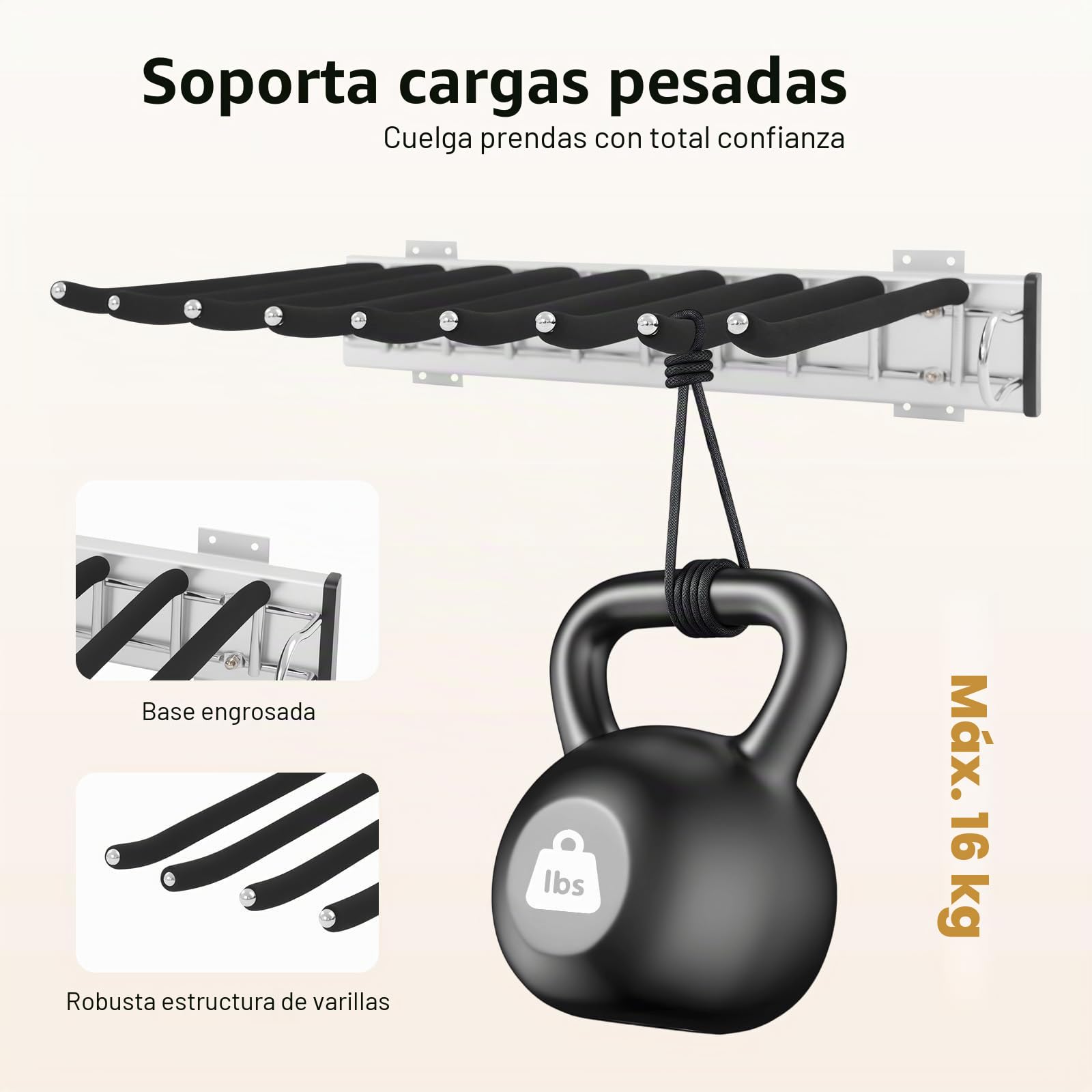 Percha para pantalones de acero inoxidable, extensible, antideslizante, 9 barras, para armario, percha para pantalones, ahorra espacio (derecha)