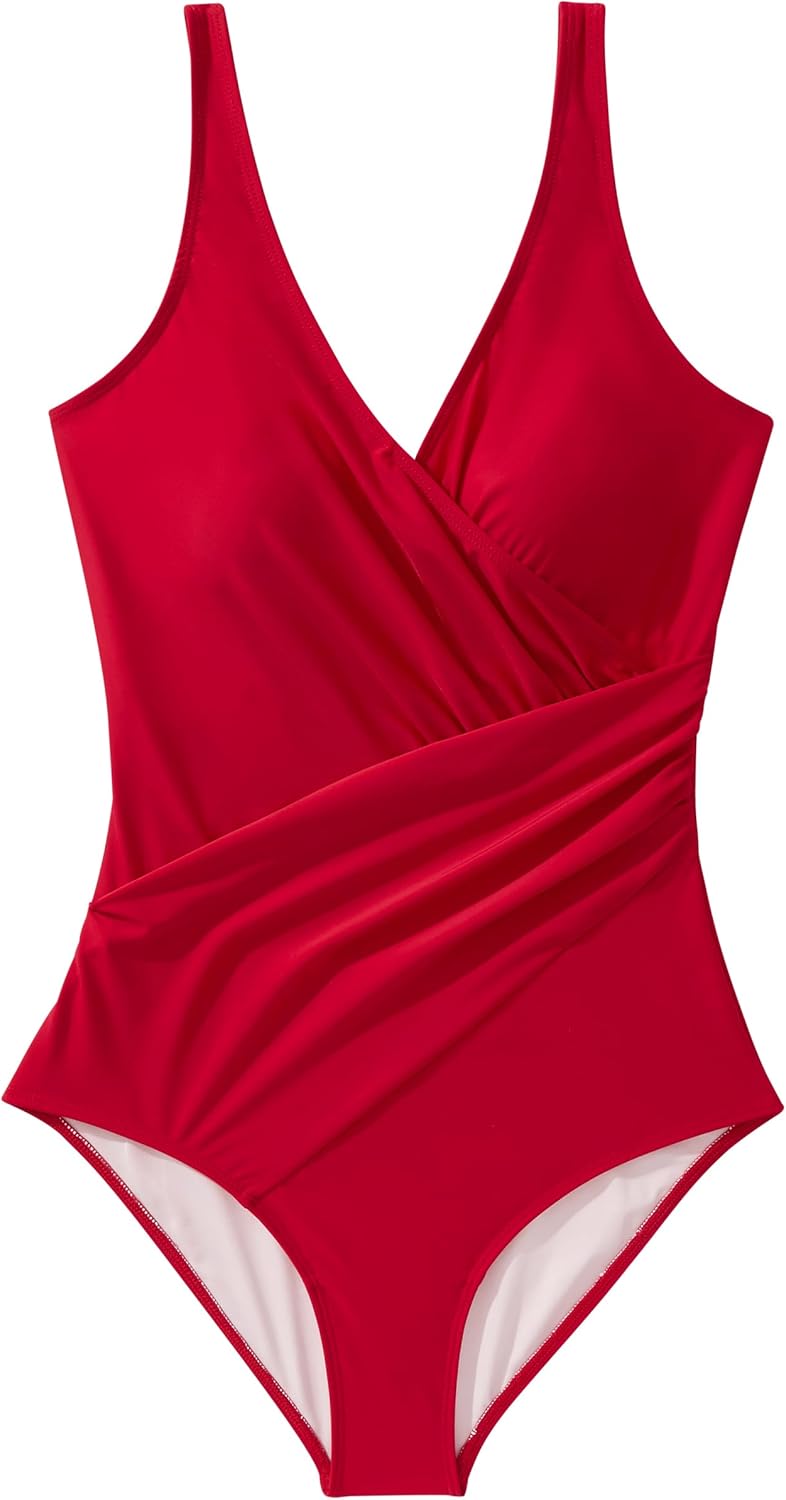 SUUKSESS Women Retro One Piece Swimsuit Sexy Tummy Control Bathing Suit - Image 5