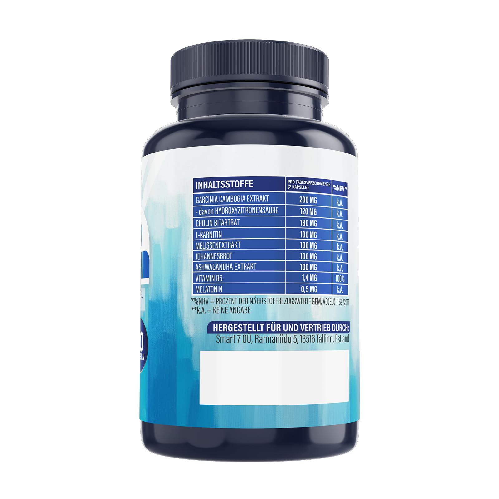 SlimEXrin® NIGHT BURN - Kapseln mit 0,5 mg Melatonin & Cholin - Abnehmen & Stoffwechsel Rezeptur mit Glucomannan - Extrem, schnell & endlich - verbesserte Nachtformel - für Frauen + Männer