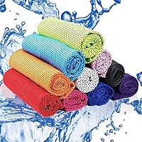 10PCS kühlendes handtuch, Kühlhandtuch, Kühltuch, kühltuch cool towel, Cooling towel, kühltücher hals, ice towel, kühltücher für menschen, für Fitness Sport Yoga, Golf, Strand, Training, Reisen
