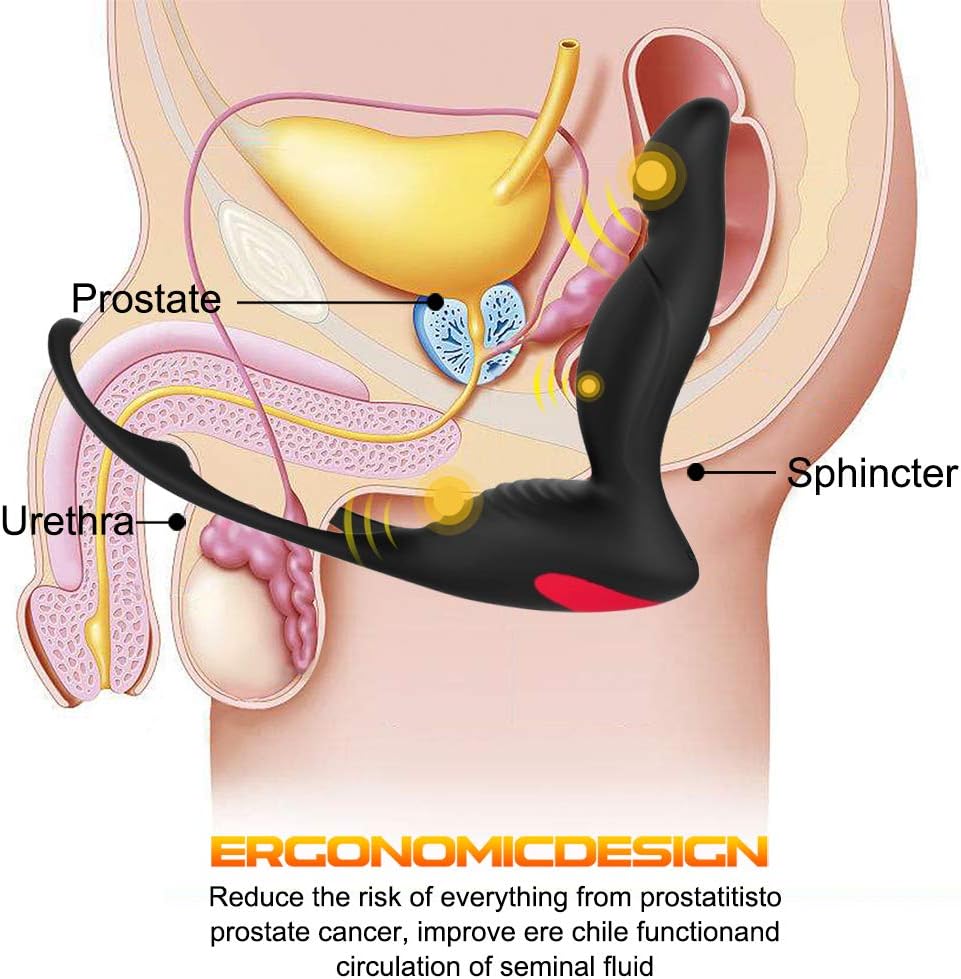 Soft Skin-Friendly Adúllt Toy for Men Próstate Mássaging Device Āmȁl Plúg Advanced Pênňís Ring with Próstrǎte Mâssager Tools Men Prastate Toys,T-Shirt