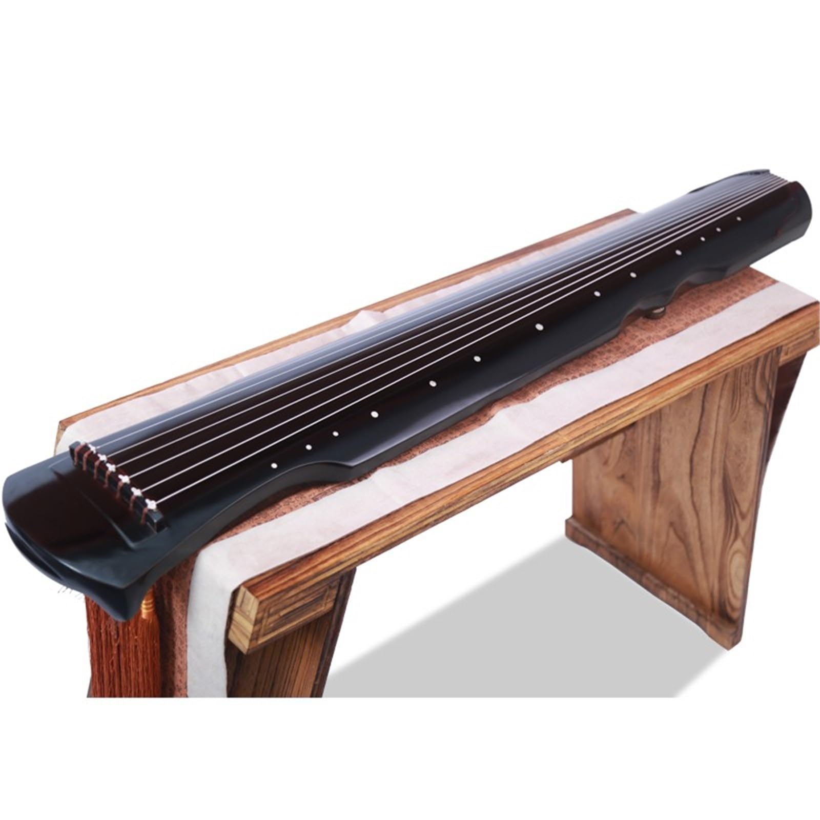 Schwarzes Siebensaitiges Guqin-Paulownia-Holz – Anfängerleitfaden Für Nationales Musikinstrument Im Fuxi-Stil Professional Performance Guqin