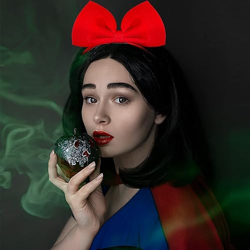 Miniatura 3 de Paquete de 2 diademas con lazo grande rojo y negro para mujeres y niñas, diadema de lazo, diadema de maquillaje, accesorios para el cabello,