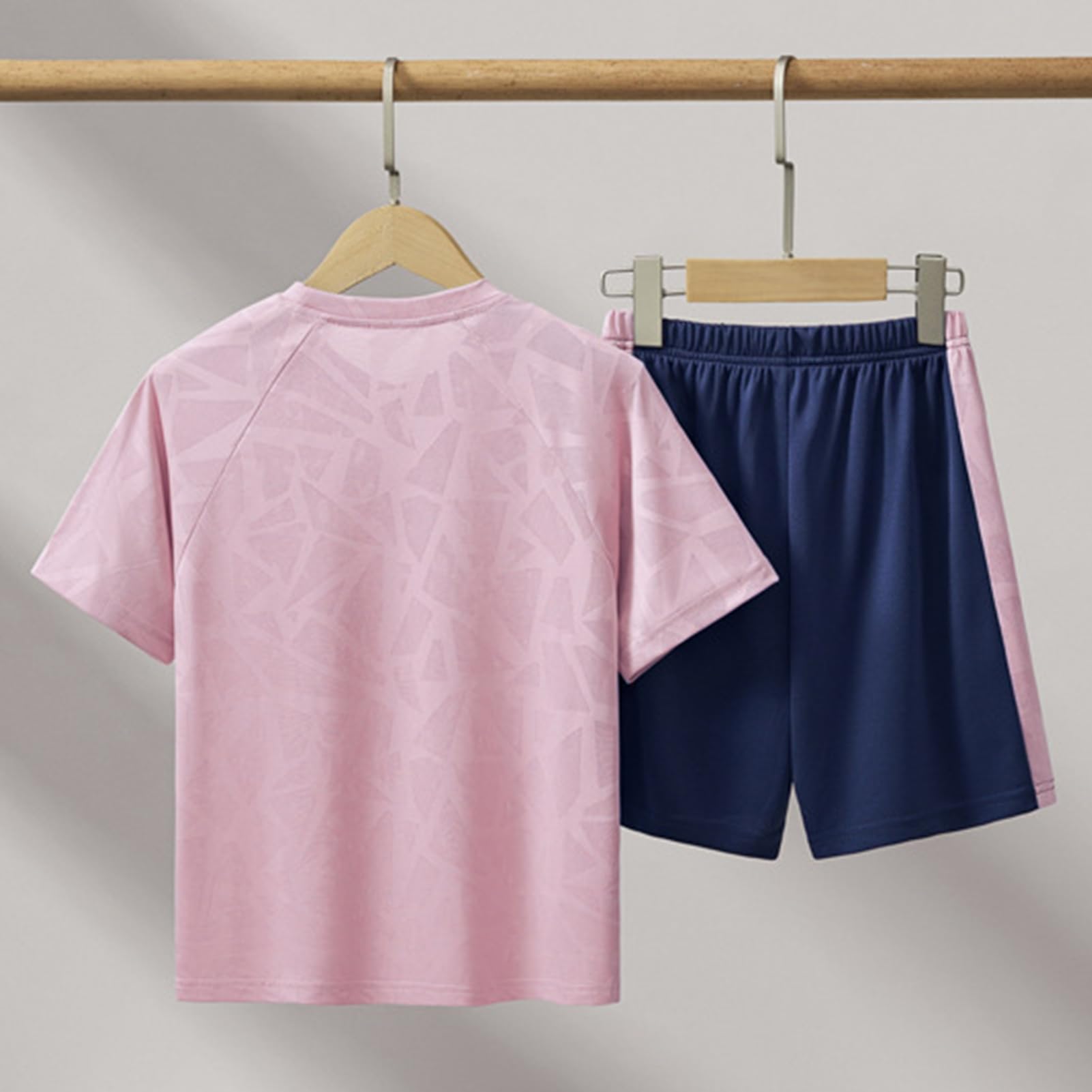 Jogginganzug Kinder Mädchen Trainingsanzug Jungen 2tlg Kurzarm T-Shirt & Shorts Atmungsaktive Sommer Outfit für Outdoor Sport Laufen