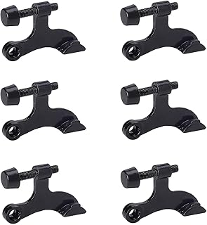 Black Door Stopper, 6 PCS Adjustable Door Stopper, Door Stoppers Hinge, Hinge Door Stopper, Door Hinge Stopper, Hinge Pin Door Stopper Easy to Install and Prevent Hitting Wall Damage