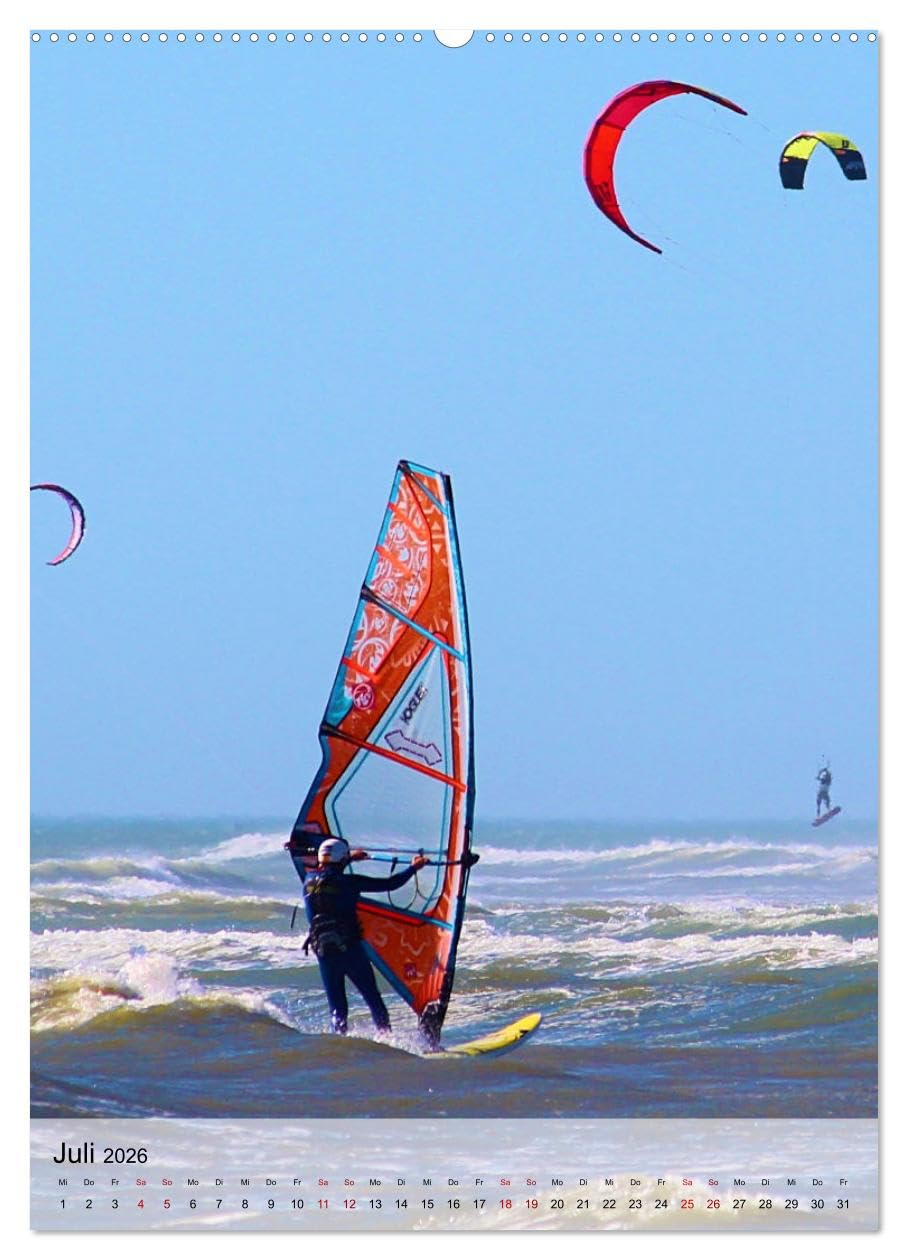 Windsurfen - Fun pur (hochwertiger Premium Wandkalender 2026 DIN A2 hoch), Kunstdruck in Hochglanz: Spektakulärere Surfszenen, aufgenommen an traumhaften Surfspots (CALVENDO Sport)