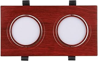 Robusto Led Rectángulo de madera rojo Vintage Empotrable Techo Downlights Aluminio europeo Anti-vaho Empotrado Focos Pasillo (Color : Warm White_14w)