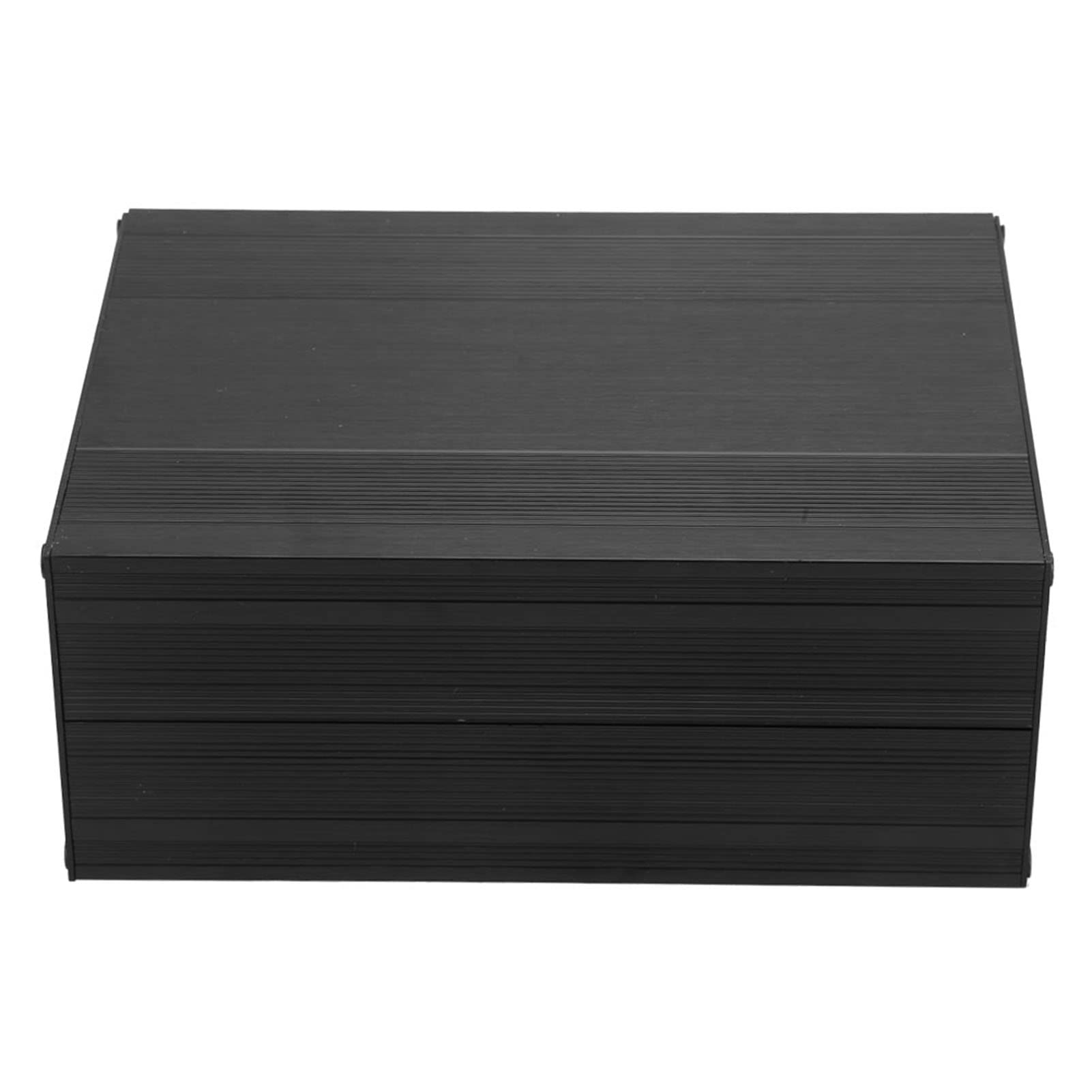 Scatola Elettronica in Alluminio, 82,2x145x200mm, Nero Opaco, per Progetti PCB, con Viti, Dissipazione Calore