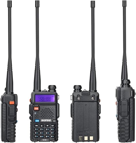 Miniatura 9 de Paquete de 2 radios de jamón Baofeng UV-5R, radio bidireccional portátil, recargable de largo alcance, radio de jamón de mano Baofeng Walkie Talkie