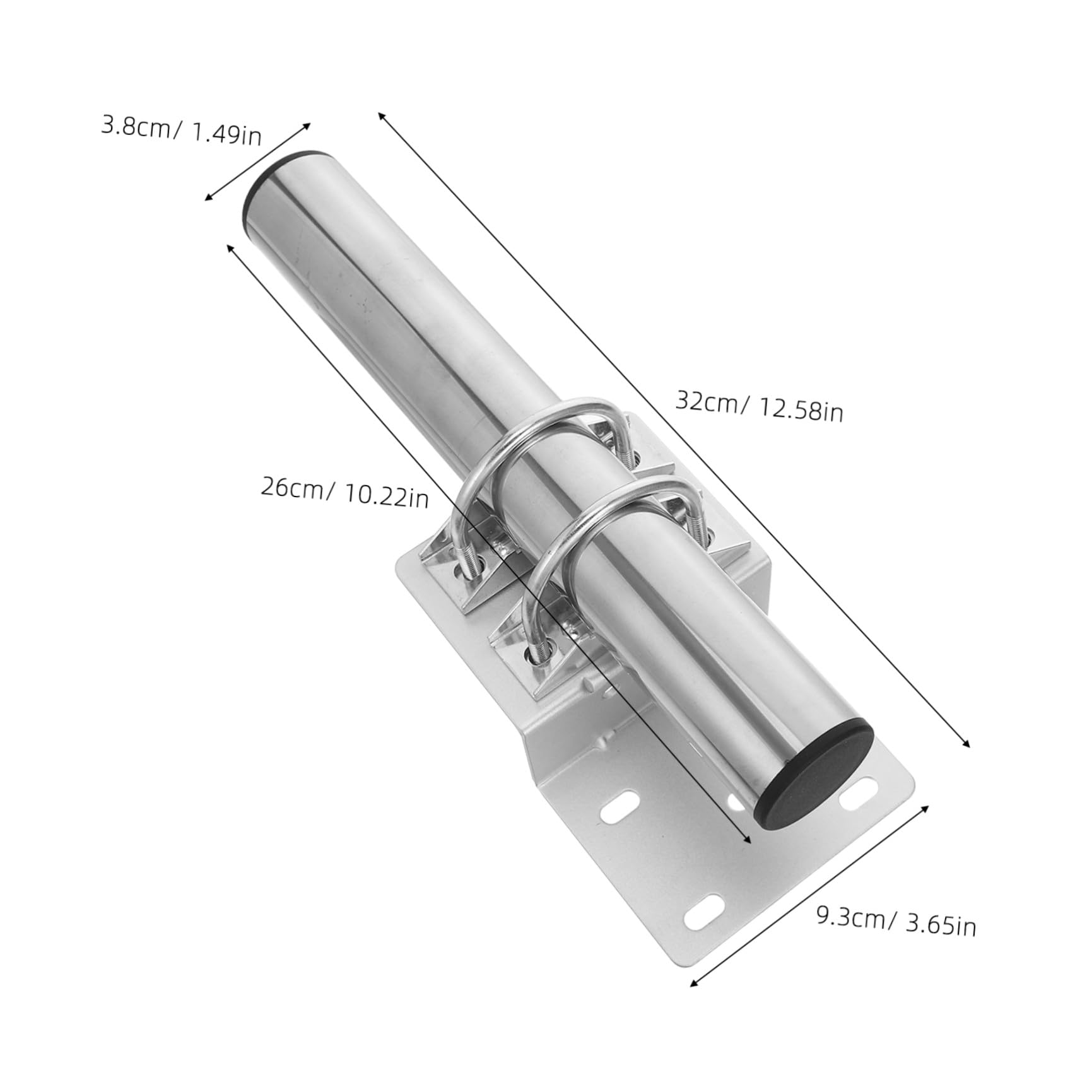 Soporte de Antena Exterior de Hierro Resistente Abrazadera Ajustable para Mástil de Poste 25 Mm, Kit de Montaje en U para Pared o Techo, Uso en Estaciones Meteorológicas y TV