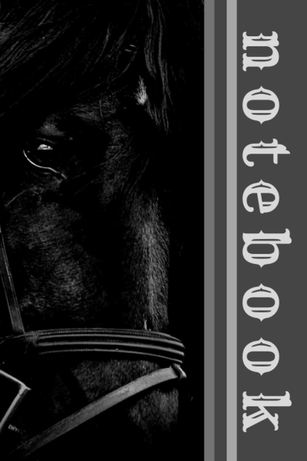NOTEBOOK: RULED JOURNAL OF BEAUTIFUL BLACK HORSE