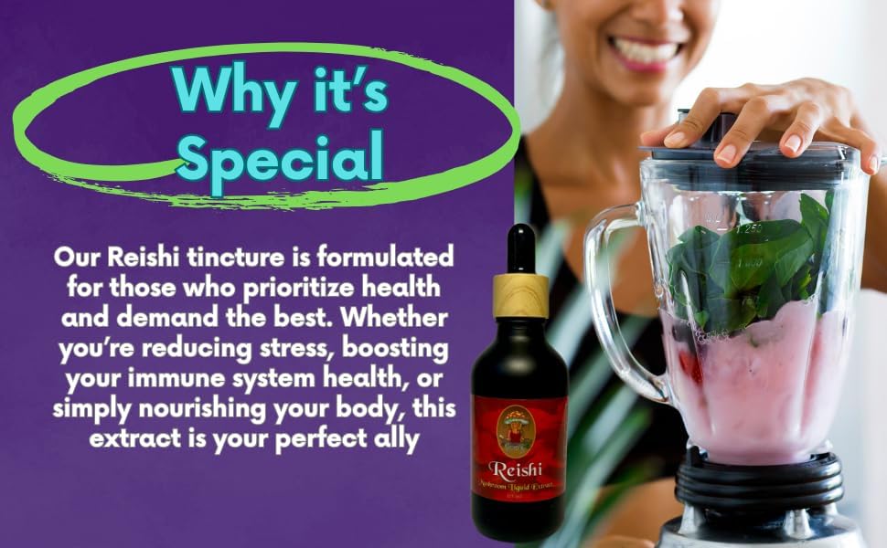 Reishi Mushroom Extract Tincture, 2oz (60ml-Vegan-Non-GMO-Boost and Regulate The Immune System-Third Party Tested- Supplement - Image 4