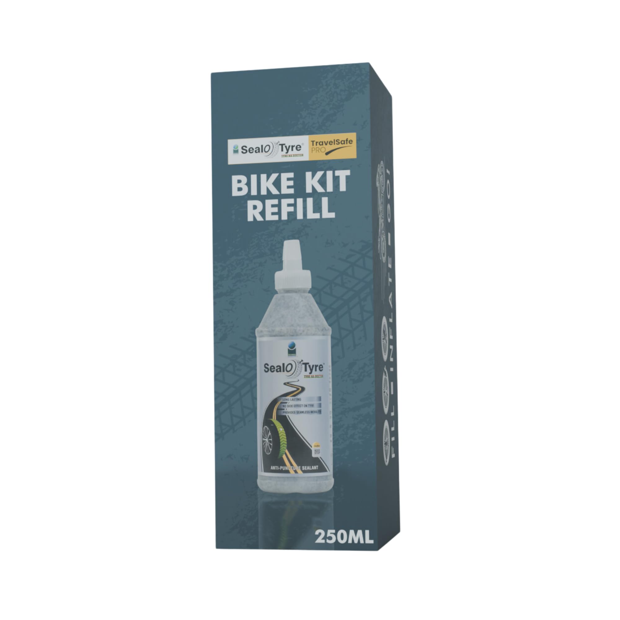 Seal-O-Tyre TravelSafe Pro Bike Refill Sealant Bottle – 250ml | Tubeless Tyre Sealant | Anti-Puncture Auto Repair Gel for Bike | Seal Proof Tyre Sealant-image-43