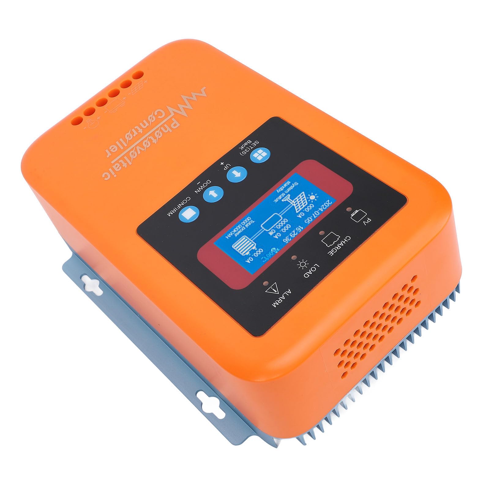 Denash Controlador de Carga Solar MPPT, Regulador de Panel Solar de 12 V, 24 V, 36 , 48 con Pantalla LCD, Controlador de Carga de Panel Inteligente para Doméstico de Barco RV Fuera de la Red