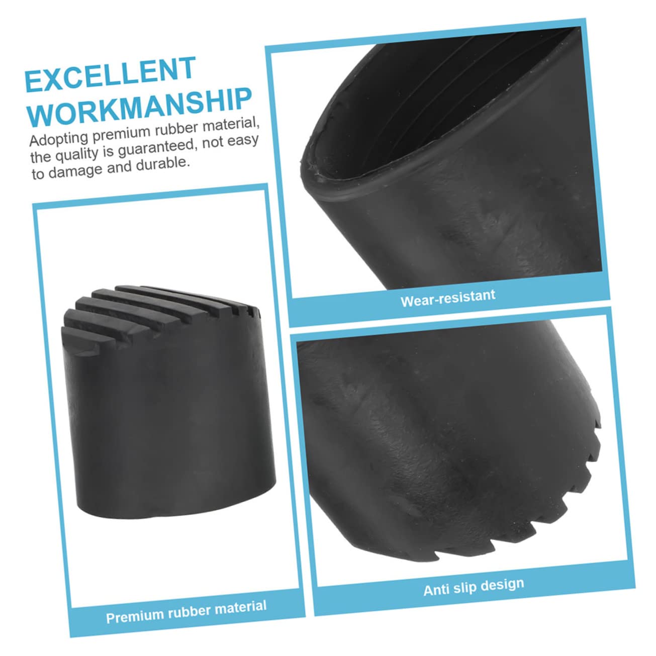 Piedini Ricambio Scale 25x50 Mm Besttoolifes 4 Piedini Gomma Per Scale - Antiscivolo 25x50mm Per Scale Pieghevoli Copripiedi Antiscivolo Scale