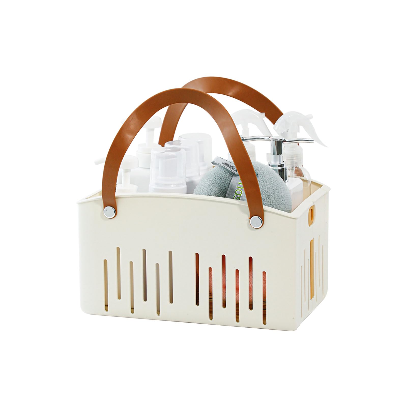 NINEWEEN Portable Shower Caddy Basket for Bathroom Plastic Foldable Storage Organizer for Health and Beauty Products
