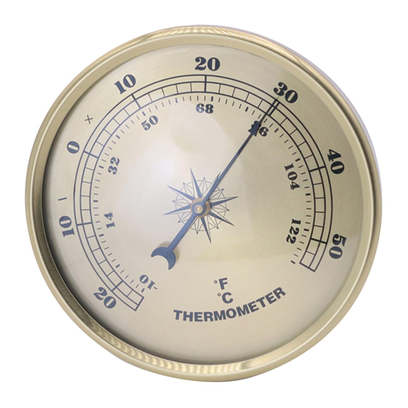 Artibetter 3piezas De Metal Redondo Para Temperaturas Interiores y Exteriores Medidor De Temperatura Preciso Diseño Compacto y Duradero Para Uso Patios y Hogares