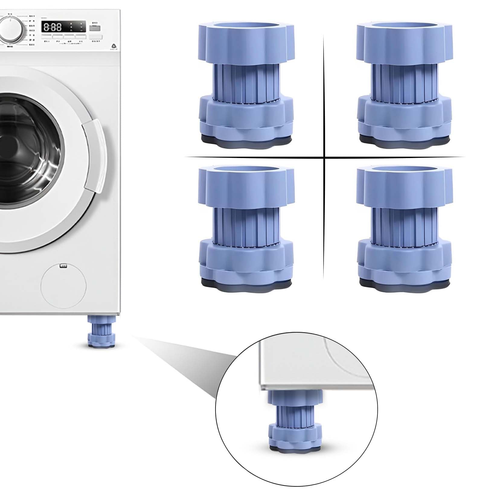 Height Adjustment Washing Machine Anti Vibration Pads Stand/Refrigerator Stand with Height Adjustment/Bracket Base Stands with Anti Slip Rubber (Blue-4 Pcs Set)-image-16