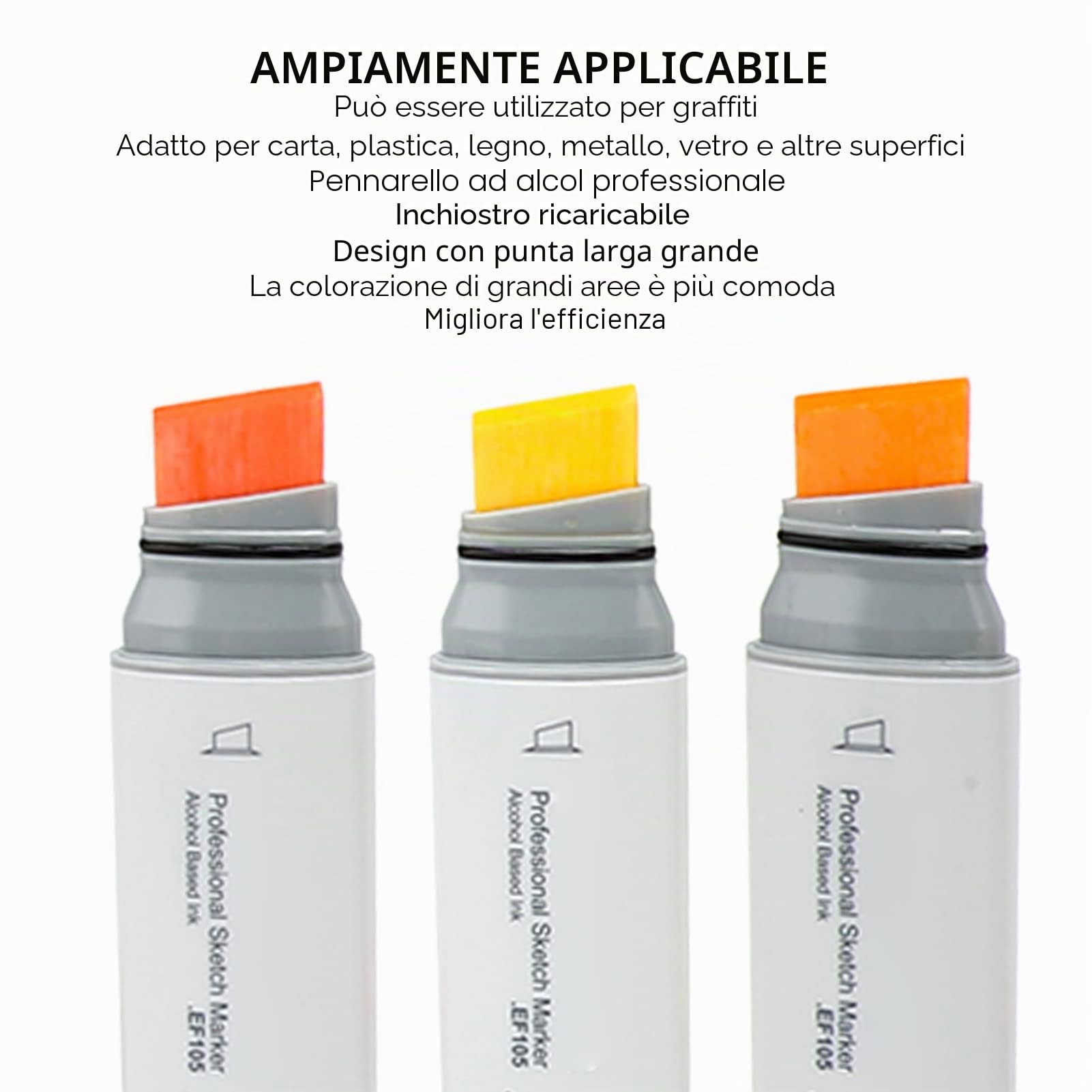 12 Pennarelli Jumbo, Pennarelli Indelebili Grandi, Inchiostro Permanente e Impermeabile Pennarelli a Punta Larga per Graffiti su Carta, Pietra, Dipinti per Esterni, Carta,(Serie di colori standard)