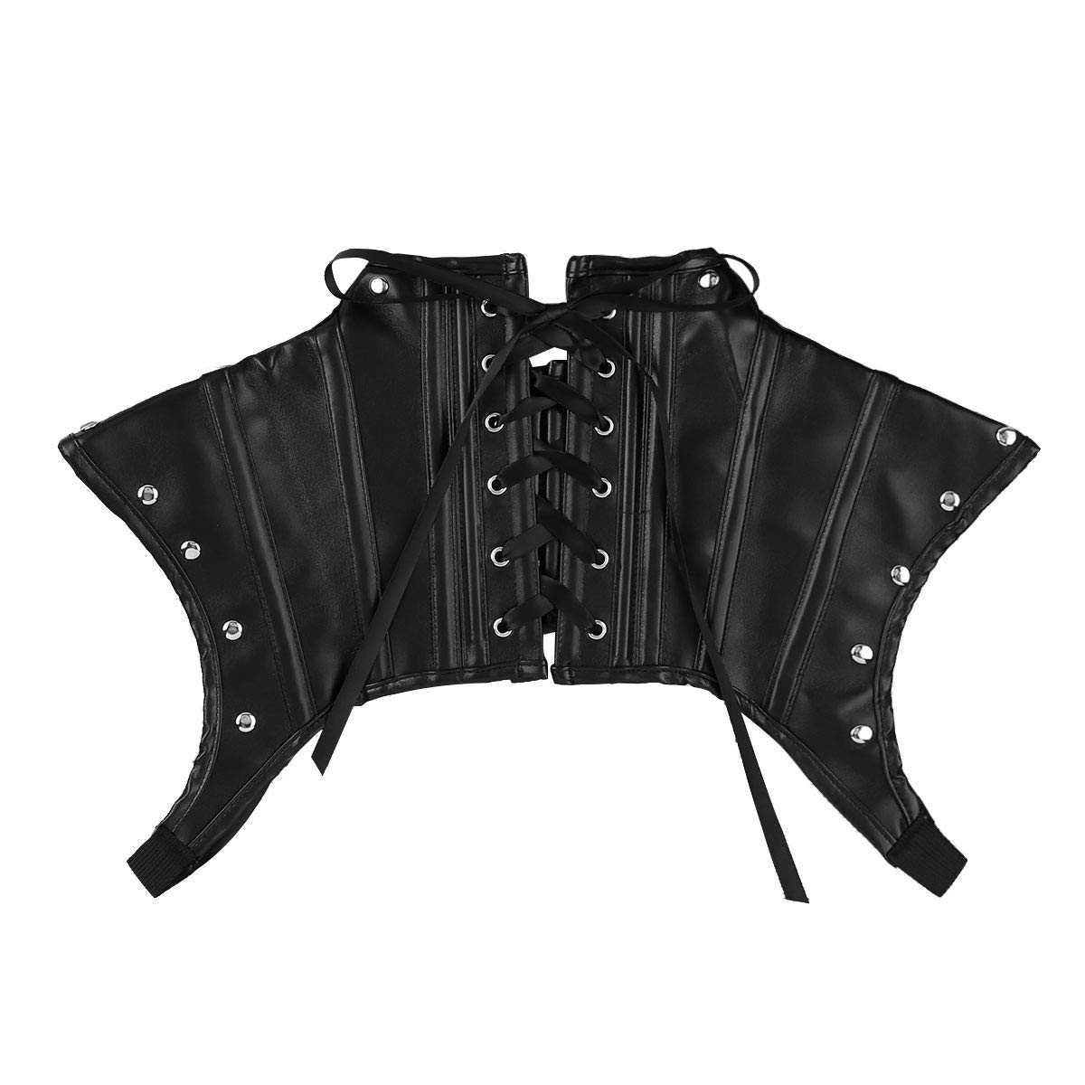 ranrann Déguisement Steampunk Accessoire Vetement Gothique Femme Cosplay Adulte Armure Medievale Costume Sexy Harnais Epaule Epaulette Punk Style Tenue Vintage S-XXL Noir