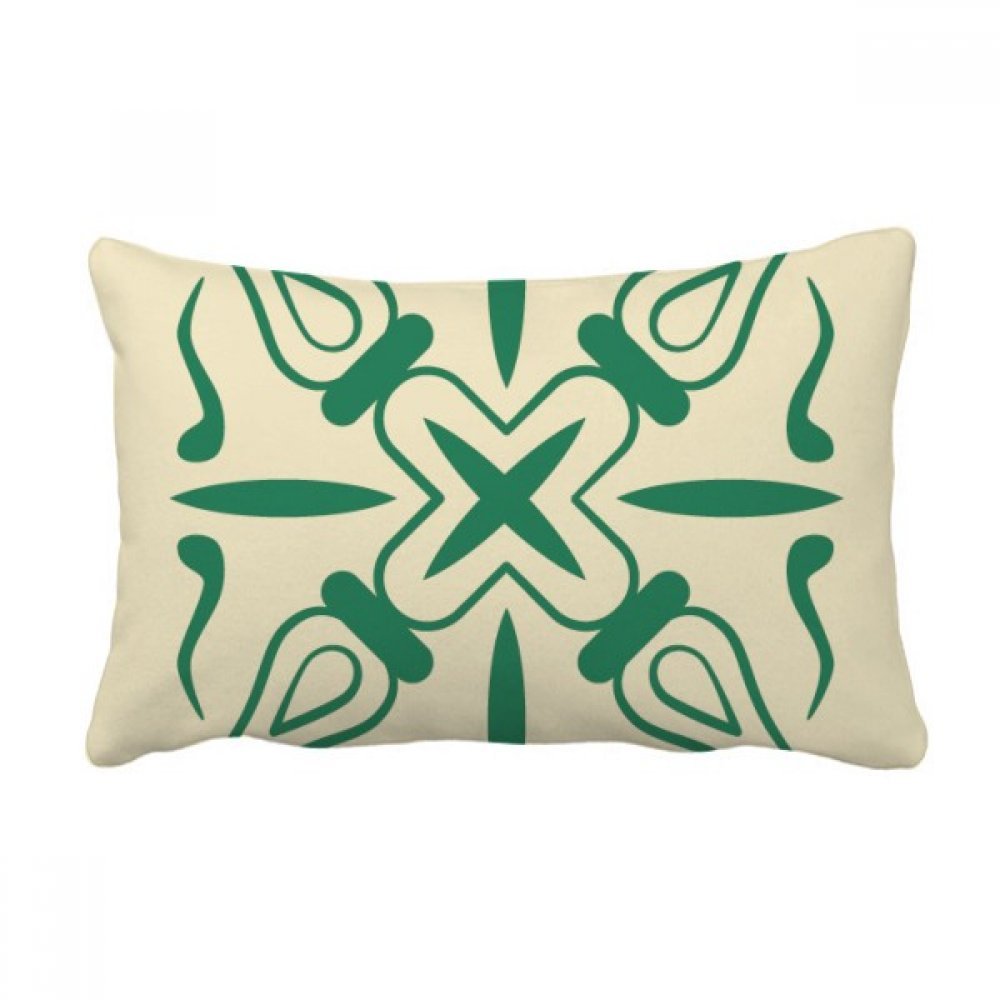 Coussin décoratif Talavera vert taie oreiller lombaire canapé salon maison 40x60cm