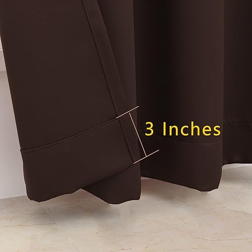 Miniatura 2 de Pickluc Cortinas opacas de 84 pulgadas de largo, 2 paneles de cortinas opacas para dormitorio o sala de estar, pestaña trasera y bolsillo para