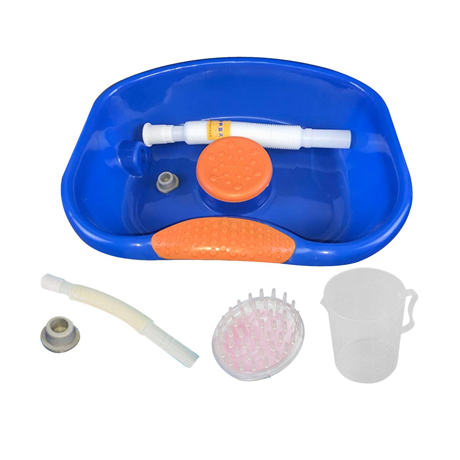 CLUB BOLLYWOOD® Bed Shampoo Basin Hair Washing Basin Wash Tub with Hose with Brush Cup | Medical Mobility & Disability | Daily Living Aids-image-3