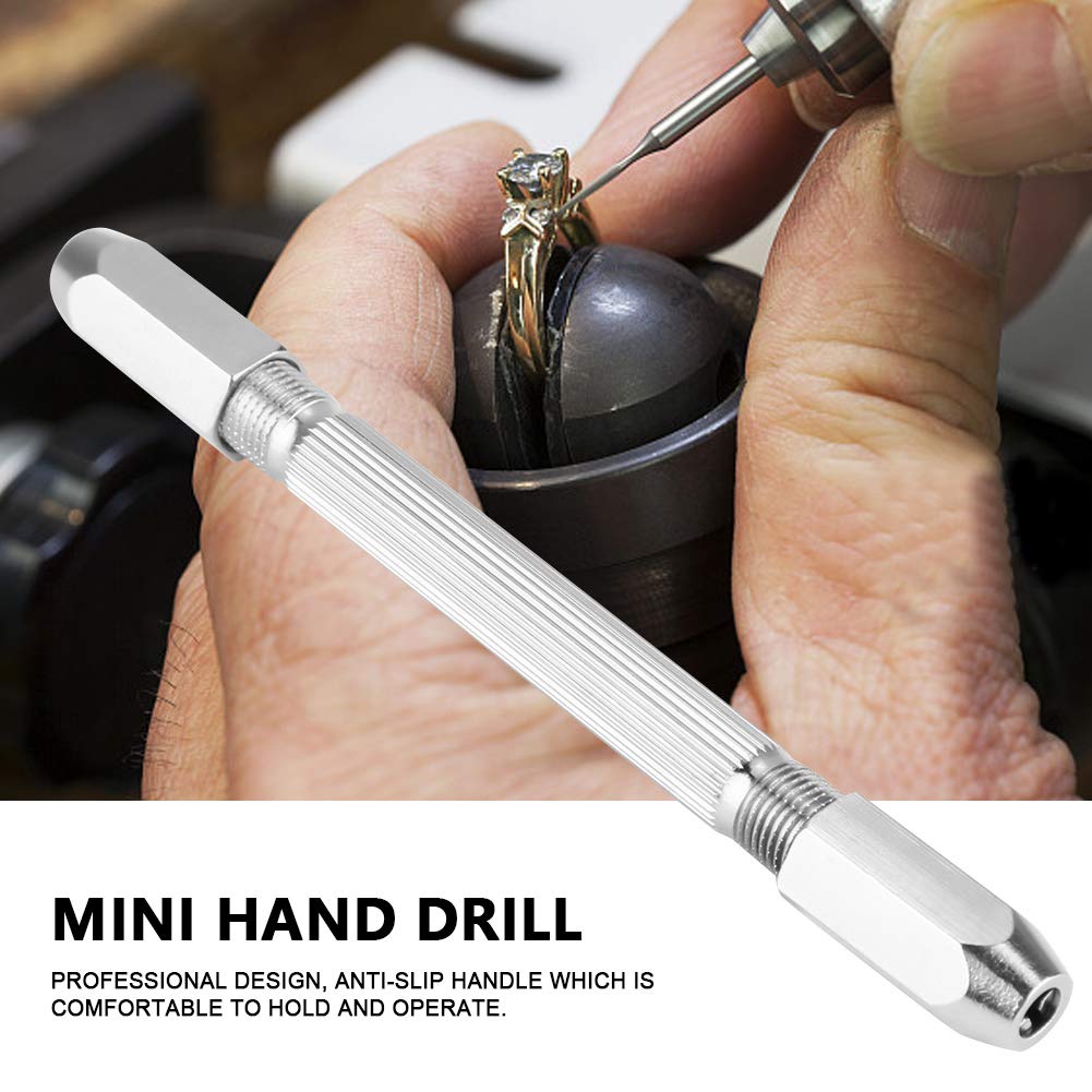 Mini Trapano a Mano 0-3 mm Doppia Punta per Legno, Tiglio, Corno d'Osso