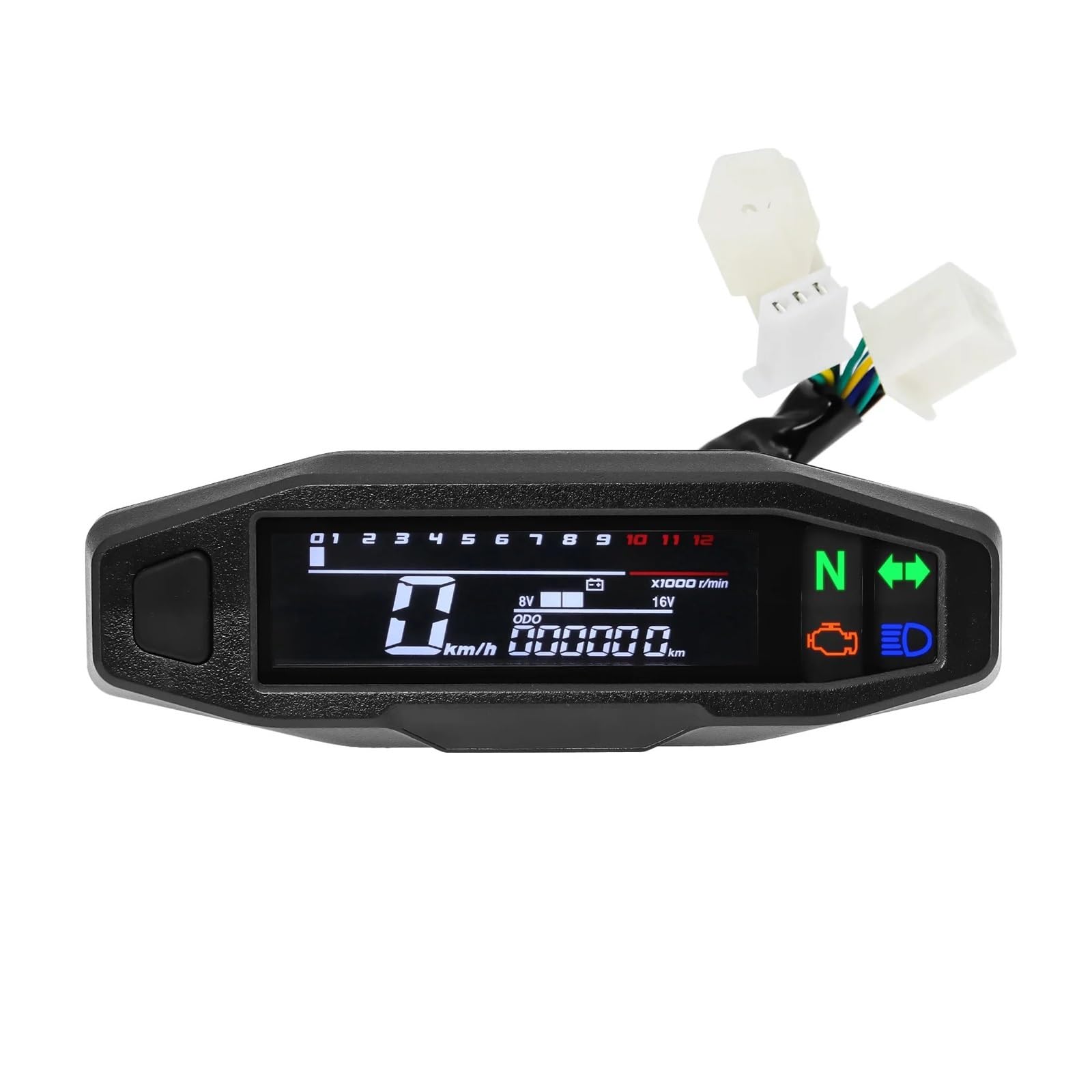 Tachimetro Moto Universale Mini RPM Gauge Misuratore Di Moto Tachimetro Contachilometri Digitale Strumento Carburatore A Iniezione Elettrica Per KR200