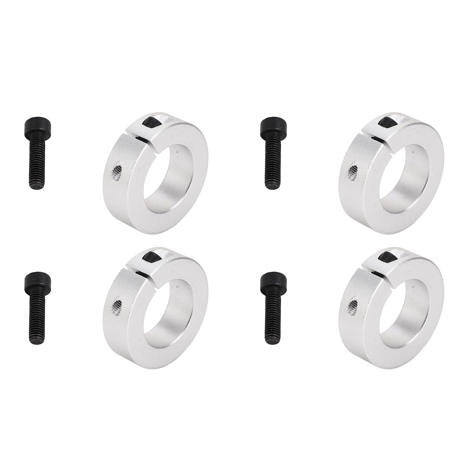 Split Shaft Collar, Sturdy Oxidation Resistant Aluminum Alloy Clamping Shaft Fixing Collar Firm Fix Easy to Install 1in Bore for Motor Bases