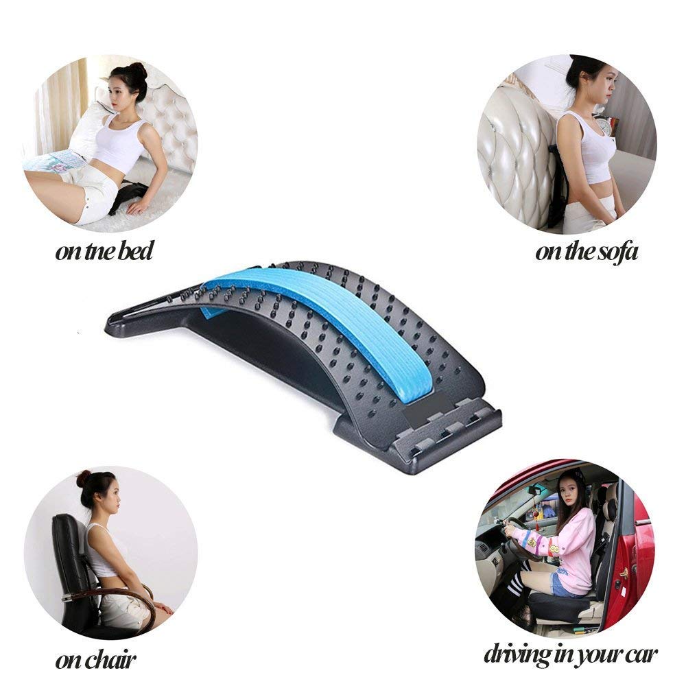 Tactine Back Stretcher Multi-Level Back Stretcher Back Pain Relief with Back Support Mate Magic Back Stretching Massage Posture Corrector Device (Multicolor) - Image 5 thumbnail