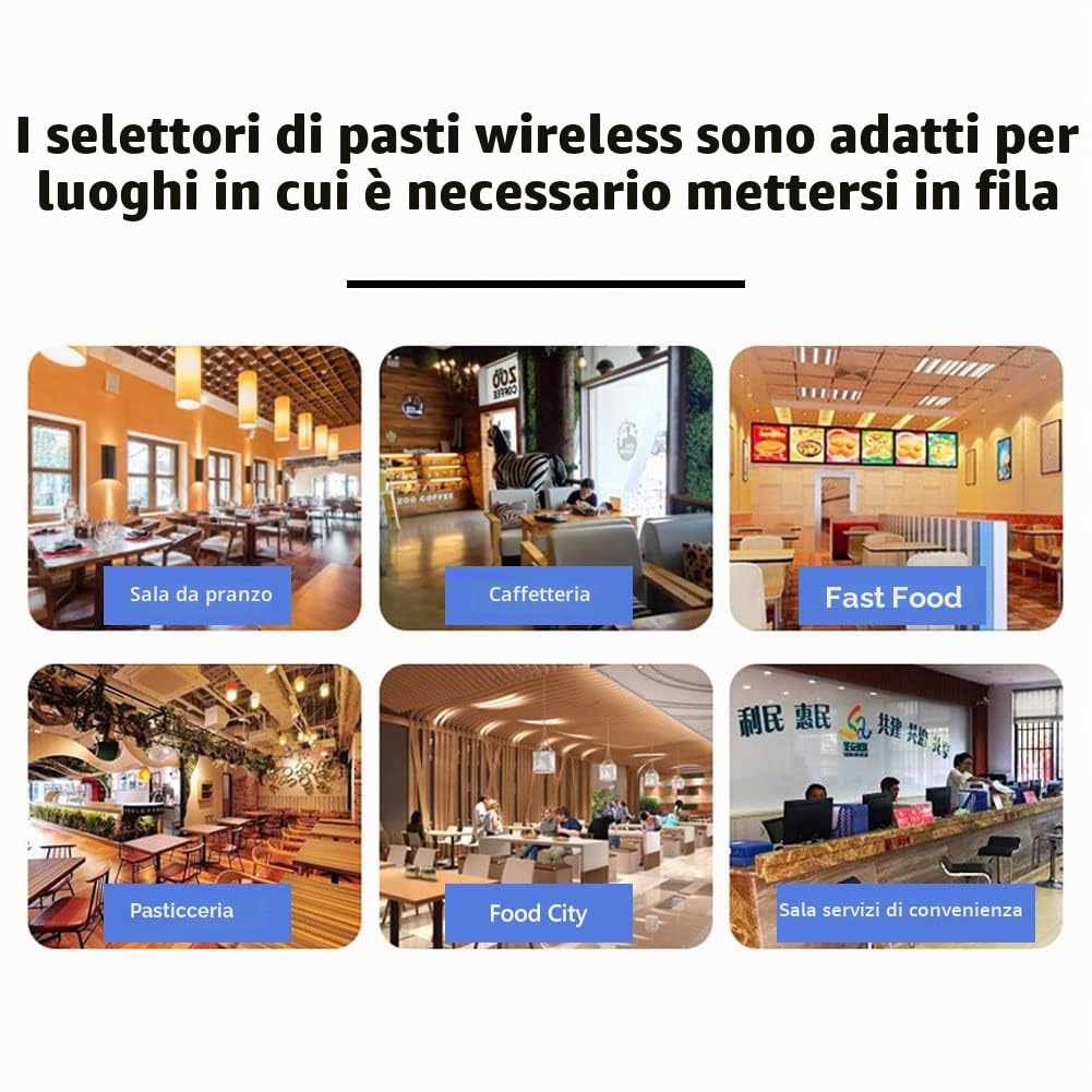 Sistema di Chiamata Wireless Sistema di cercapersone Ristorante Sistema di cercapersone Ristorante Cordless Dual Host 2 Trascina 40 Taker Vibrante SU-68Z 110-240V(EU Plug)
