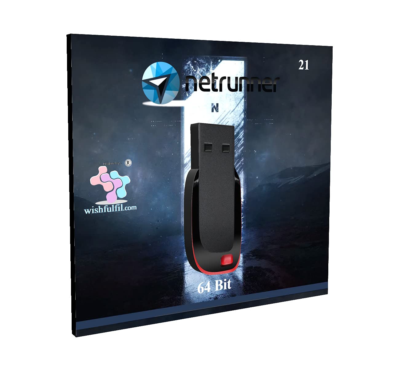 wishfulfil Netrunner 25 KDE Plasma 64 Bit Live Bootable Installation 32GB USB Pen Drive
