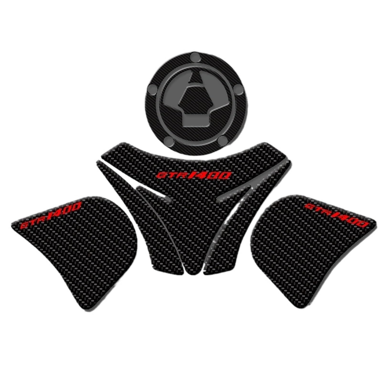 for Kawasaki GTR 1400 ZG1400 GTR1400 2010-2021 Motorcycle Tank Pad Transparent Fish Bone Decal