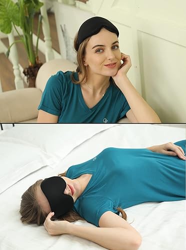 Miniatura 2 de Máscara para dormir, cubre ojos profundo 3D para dormir, 99% bloqueo de la luz, copa de presión cero para hombres y mujeres, con correa ajustable