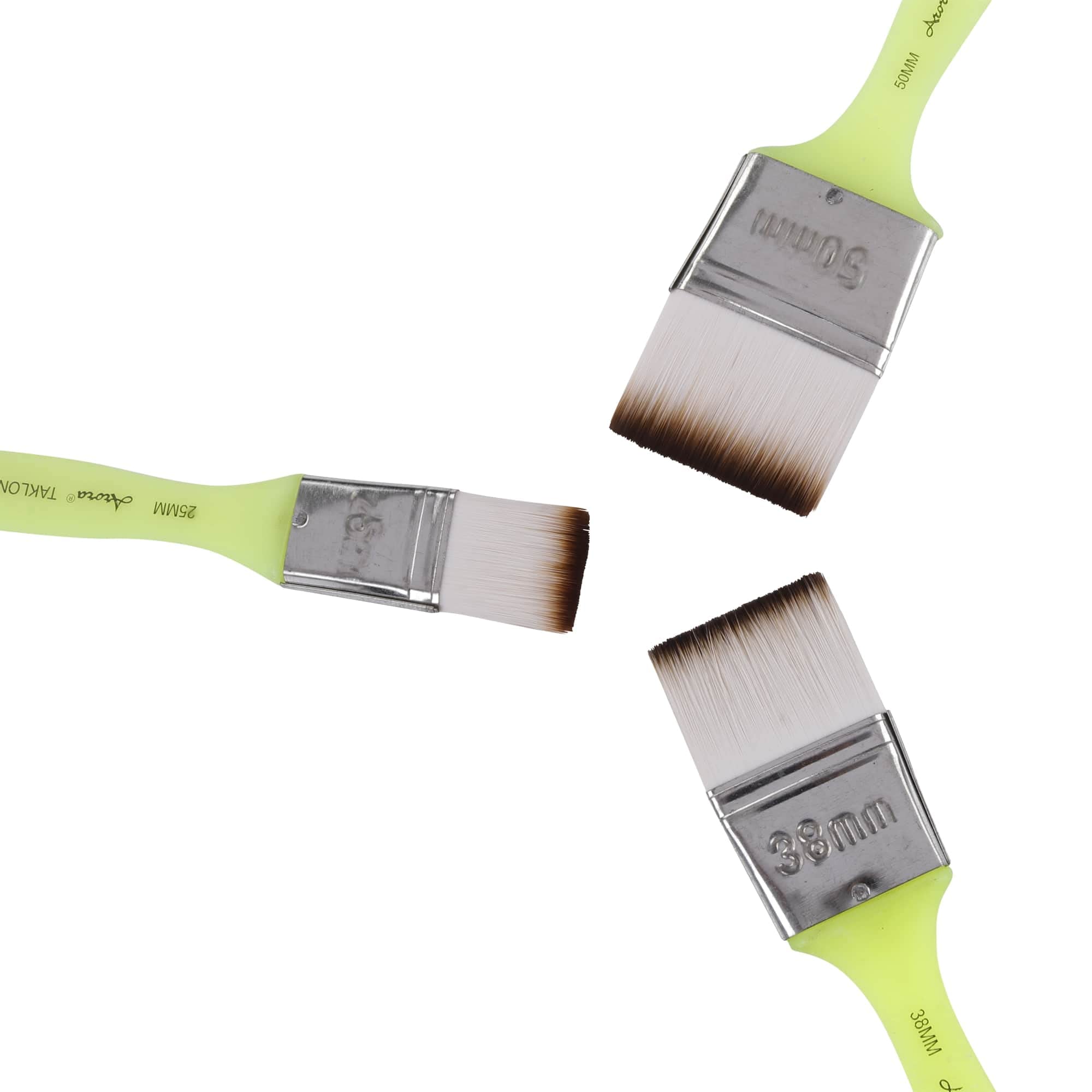 Arora Flat Synthetic Paint Brushes of 3 pc for Watercolor and Acrylic Painting 1,1.5 and 2 Inch Size 4