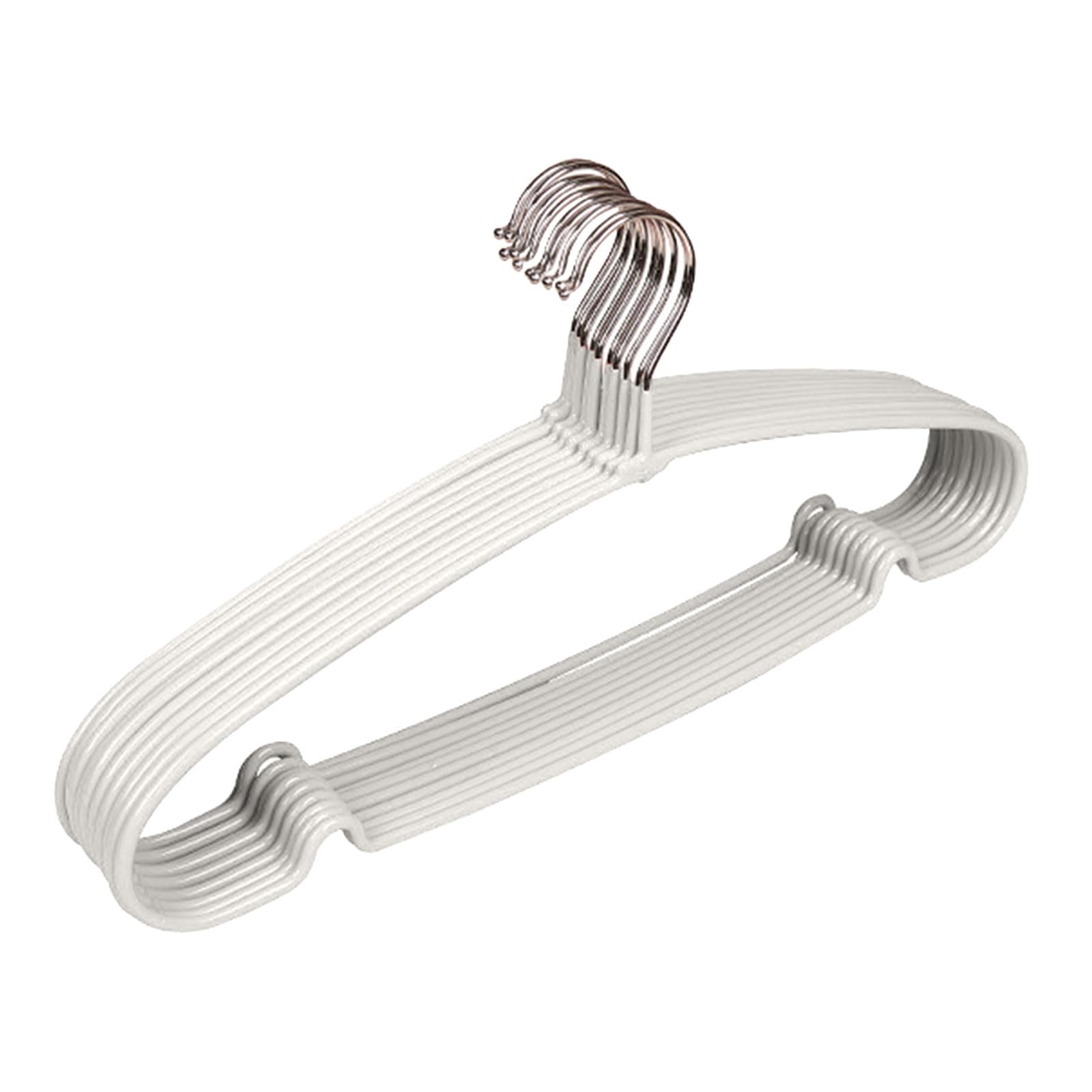 Xjdzineq 10PCS Nonslip Clothes Hangers Sturdy Garment for Delicate Fabrics Prevents Stretching and Deformation Adult Sized Clothes