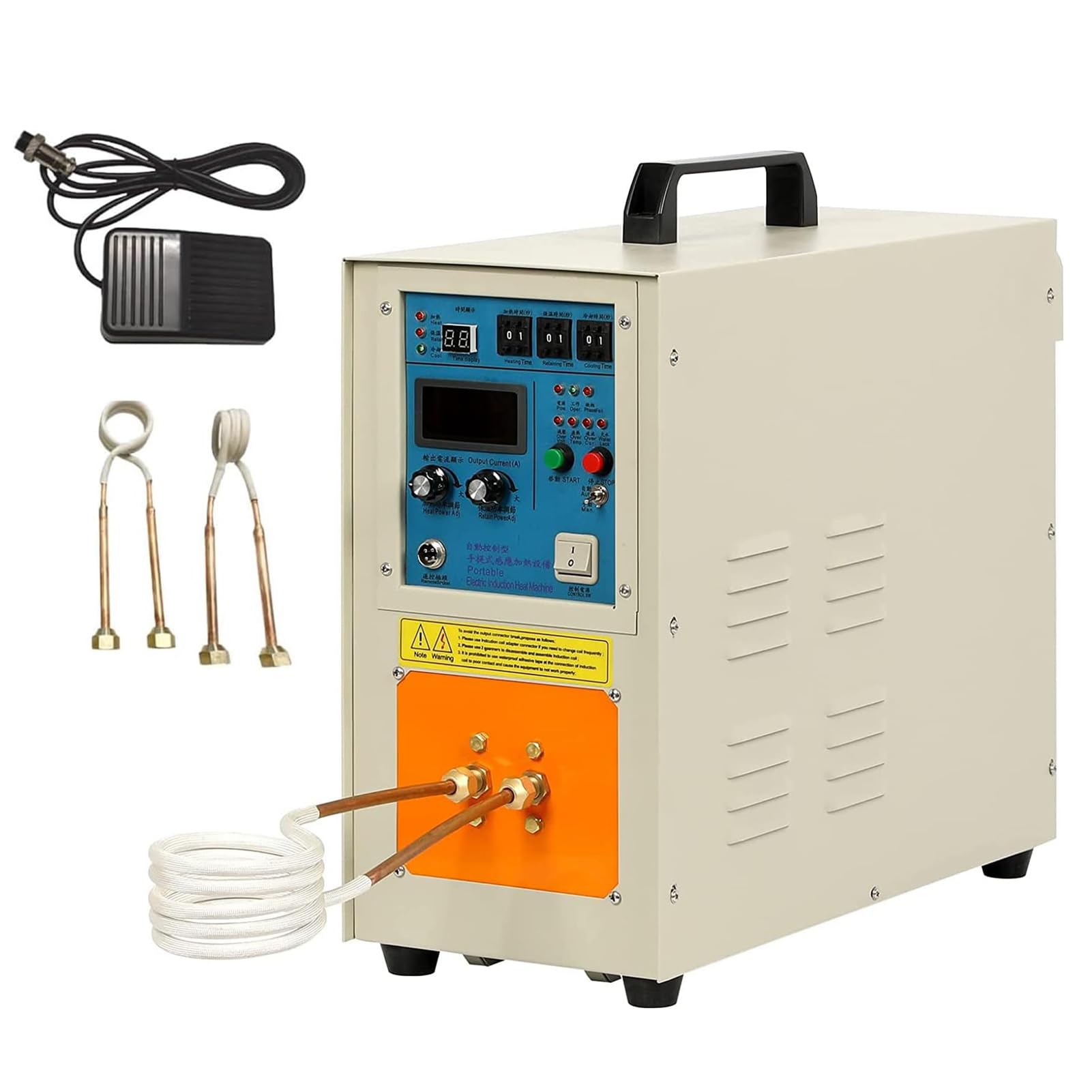 SUYUDD High Frequency Induction Heater Furnace, 30-100khz Powerful Metal Heater for Quenching, Annealing and Precision Heating, 40℃~2000℃ Temperature Range 220v High Melting Copper Pipe Welding
