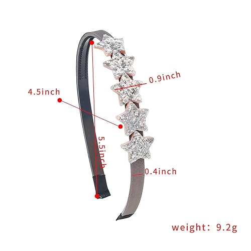 Miniatura 4 de Totelux Diadema de estrellas plateadas, lentejuelas con purpurina, accesorios para el cabello para mujeres y niñas, cumpleaños, bodas, fiestas,