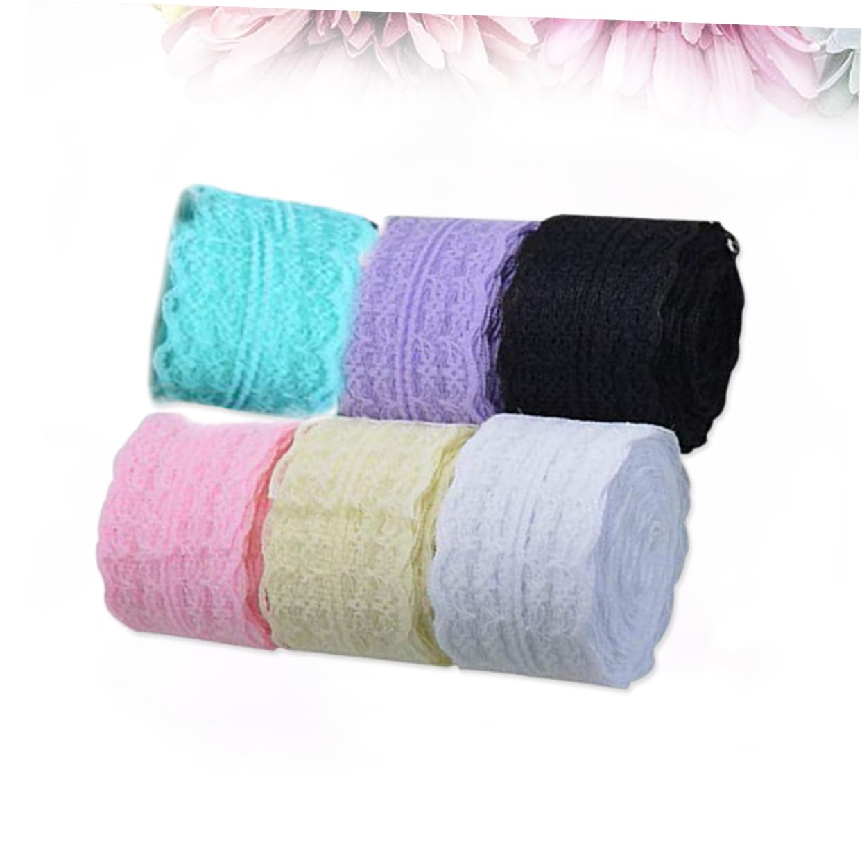 SHINEOFI 18rollos Cinta De Encaje Floral De Ancha Para Decoración De Invitaciones De Boda Manualidades y Costura Variedad De Azulado