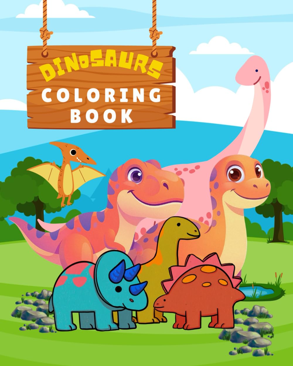 Dinosaur Coloring Book: For Kids Ages 3-7 | Easy and Fun