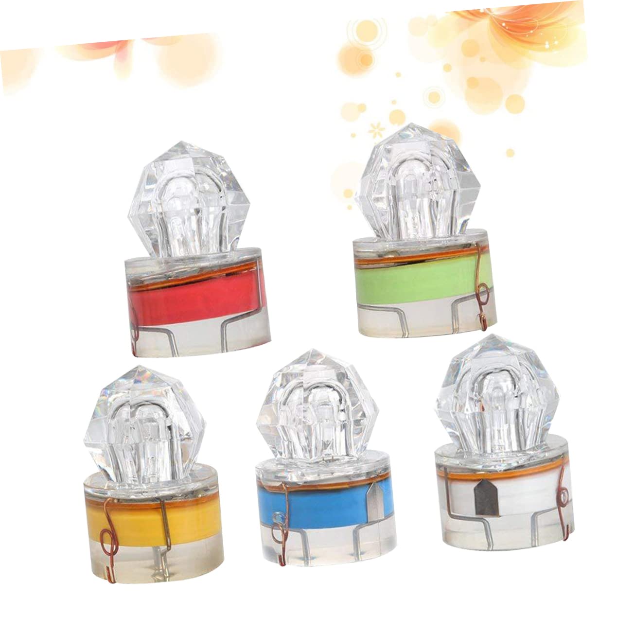 balacoo 2sets Fishing Light Underwater Led Lights Night Fishing Lamp for Fish Lure Waterproof 5pcs*2