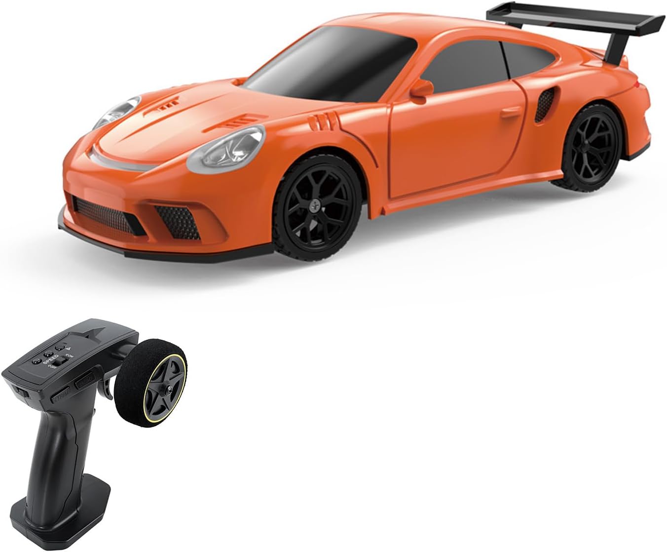 – 1/43 2.4GHz 4WD Remote Control Car with Simulated Lighting and Drifting Functionality for Kids (8+)