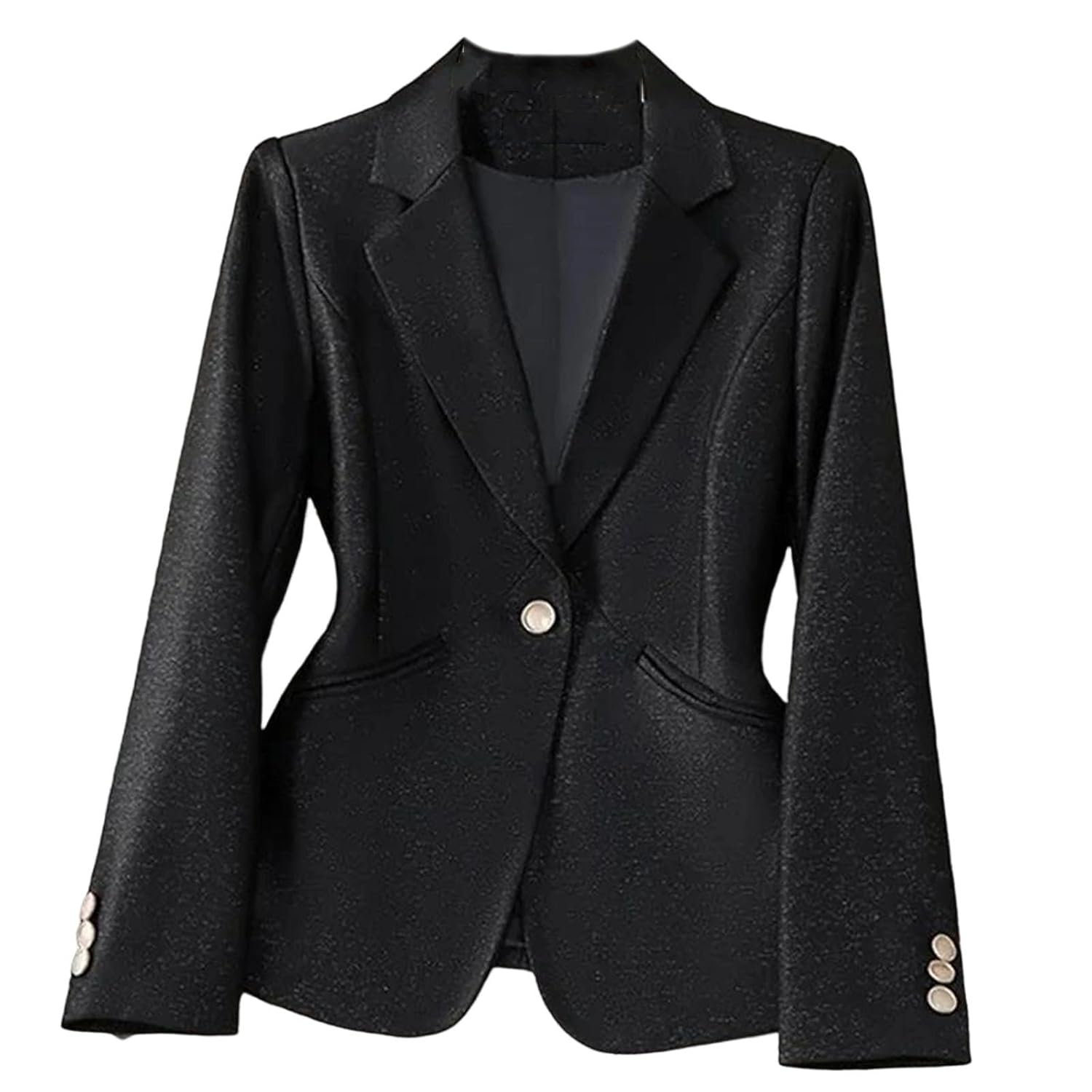 Womens Slim Lattice Blazer Casual Office Work Jacket Spring Autumn Lightweight Long Sleeve Formal Outerwear