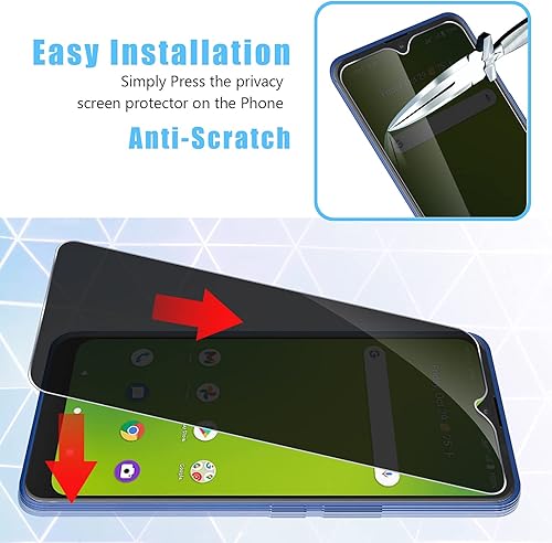 Miniatura 7 de Moonshield MOOISVS - Protector de pantalla de vidrio templado para Cricket Innovate 5G, Cricket Dream 5G, Cricket Ovation 2, protector de pantalla