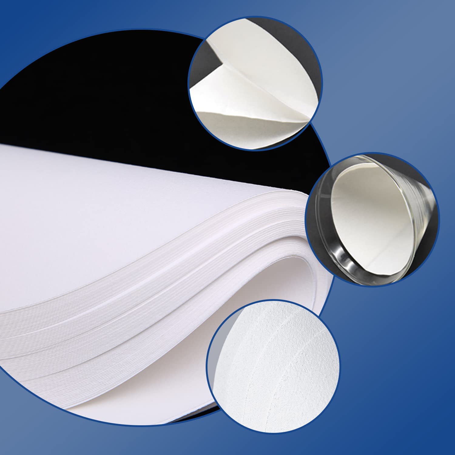 100 sztuk papieru filtracyjnego laboratoryjnego, okrągłe, filtry laboratoryjne, średnica 9 cm, krążki papierowe o średniej prędkości przepływu do zastosowań laboratoryjnych, zastosowań